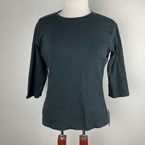 NWT PBX Black Three Quarter Sleeve T-Shirt Size M